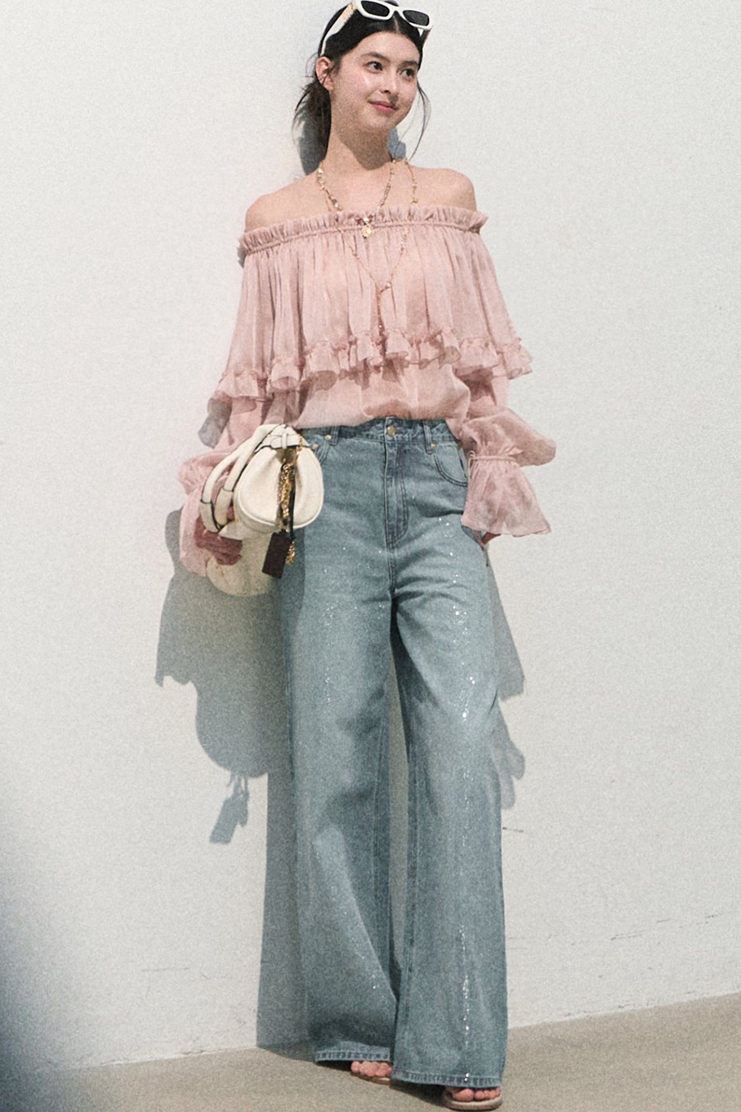 Romantic Ruffled Chiffon Blouse