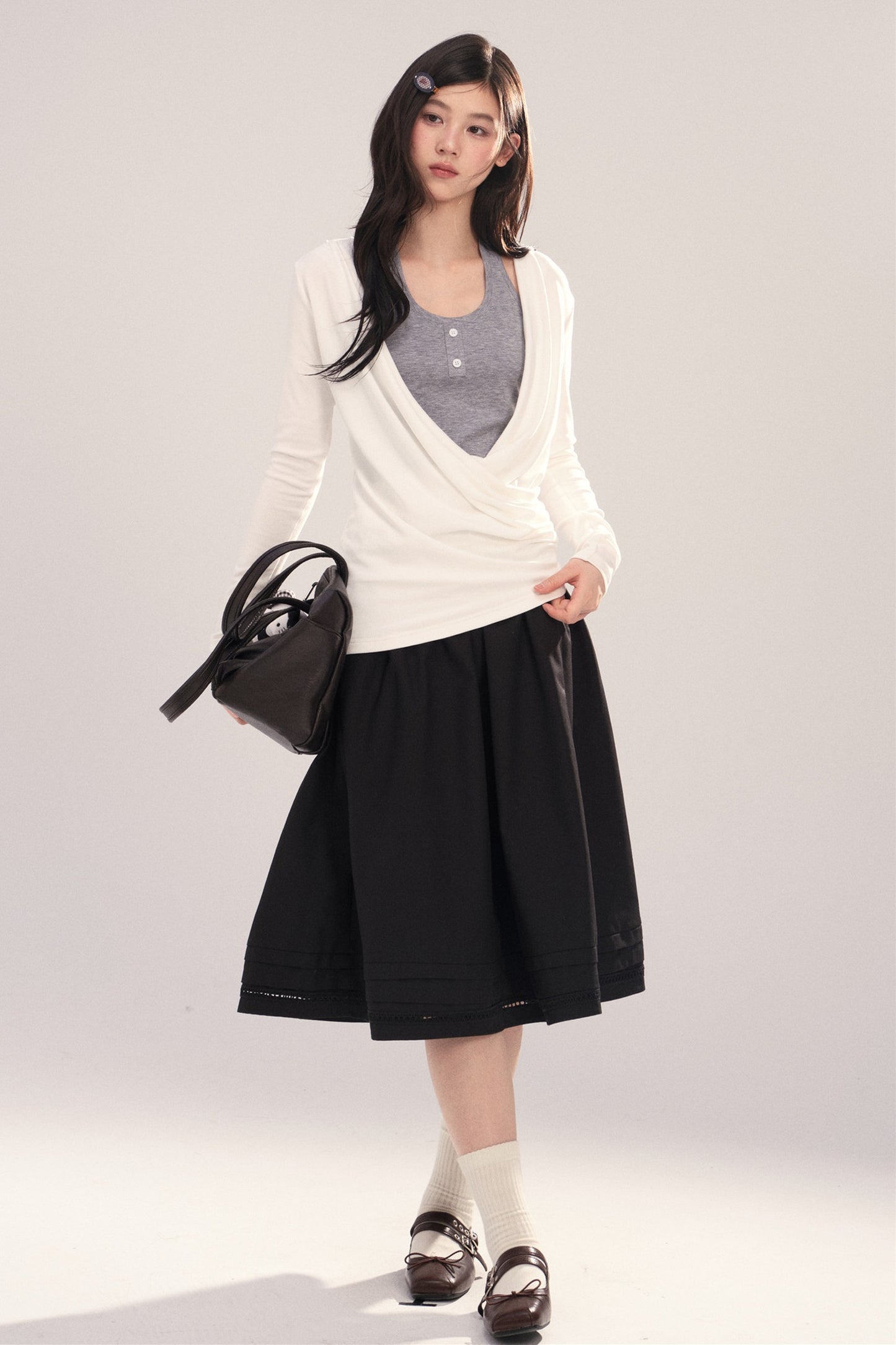 Layered-Look Long-Sleeve Top