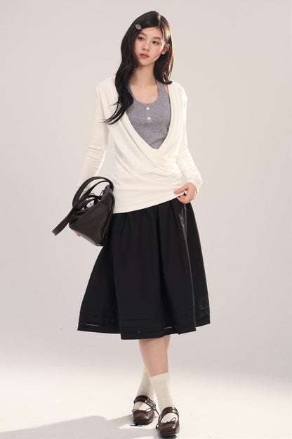 Layered-Look Long-Sleeve Top