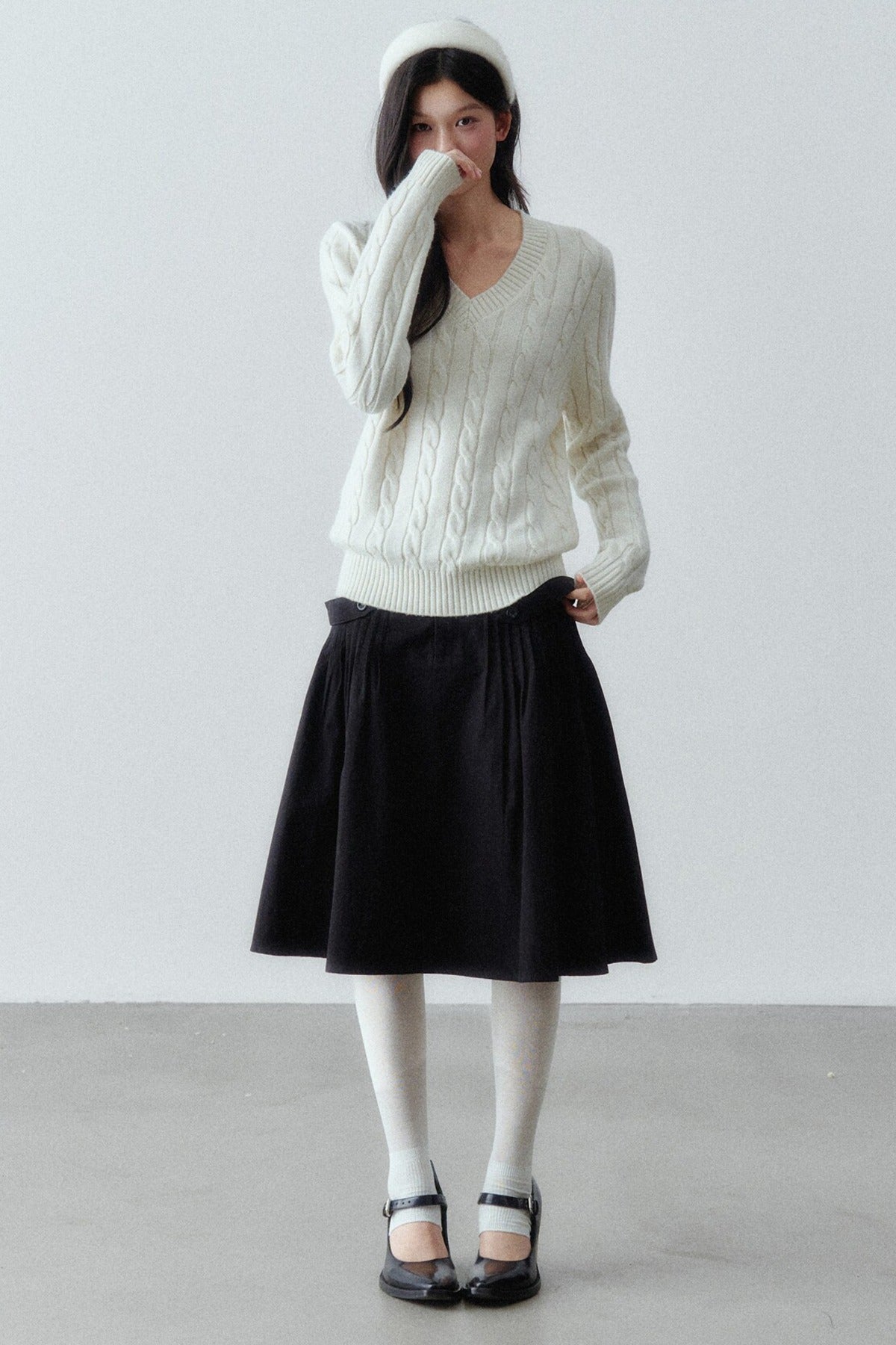 Wool Cable Knit Sweater