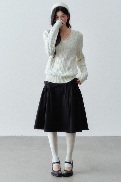Wool Cable Knit Sweater