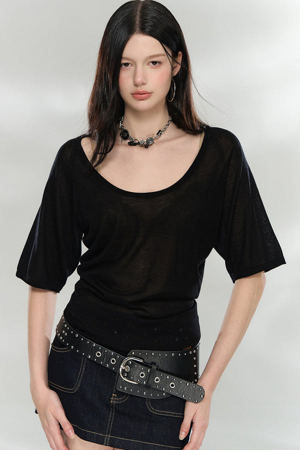 Heavyweight Lyocell Batwing Top