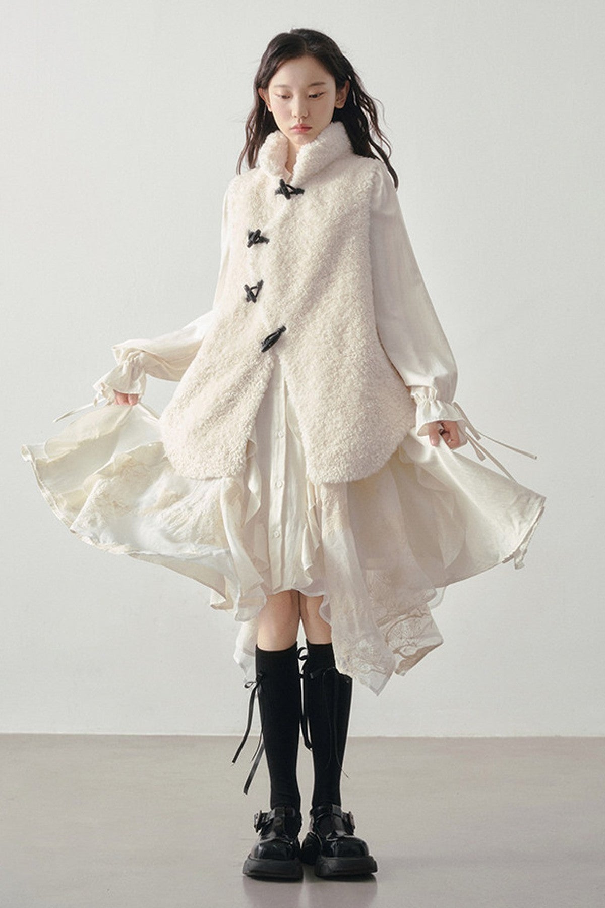 Embroidery Shawl Dress