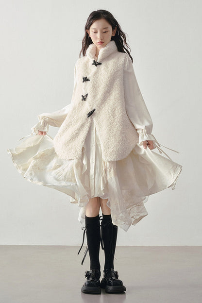 Embroidery Shawl Dress
