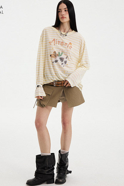 Colorful Striped Long Sleeve T-Shirt