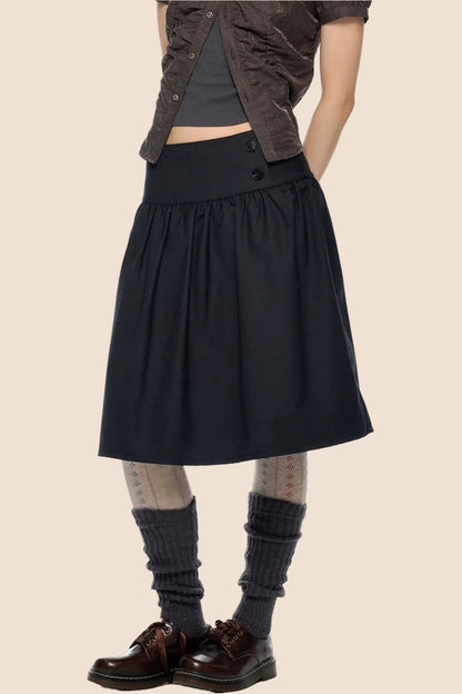 Falda plisada floral retro