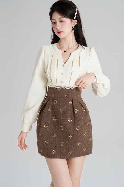 French-Style Shirt and Skirt Set-Up