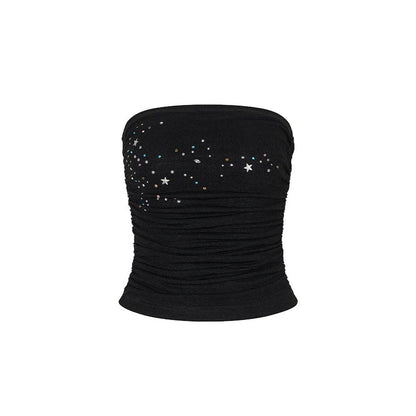 Star Beaded Pleated Bustier
