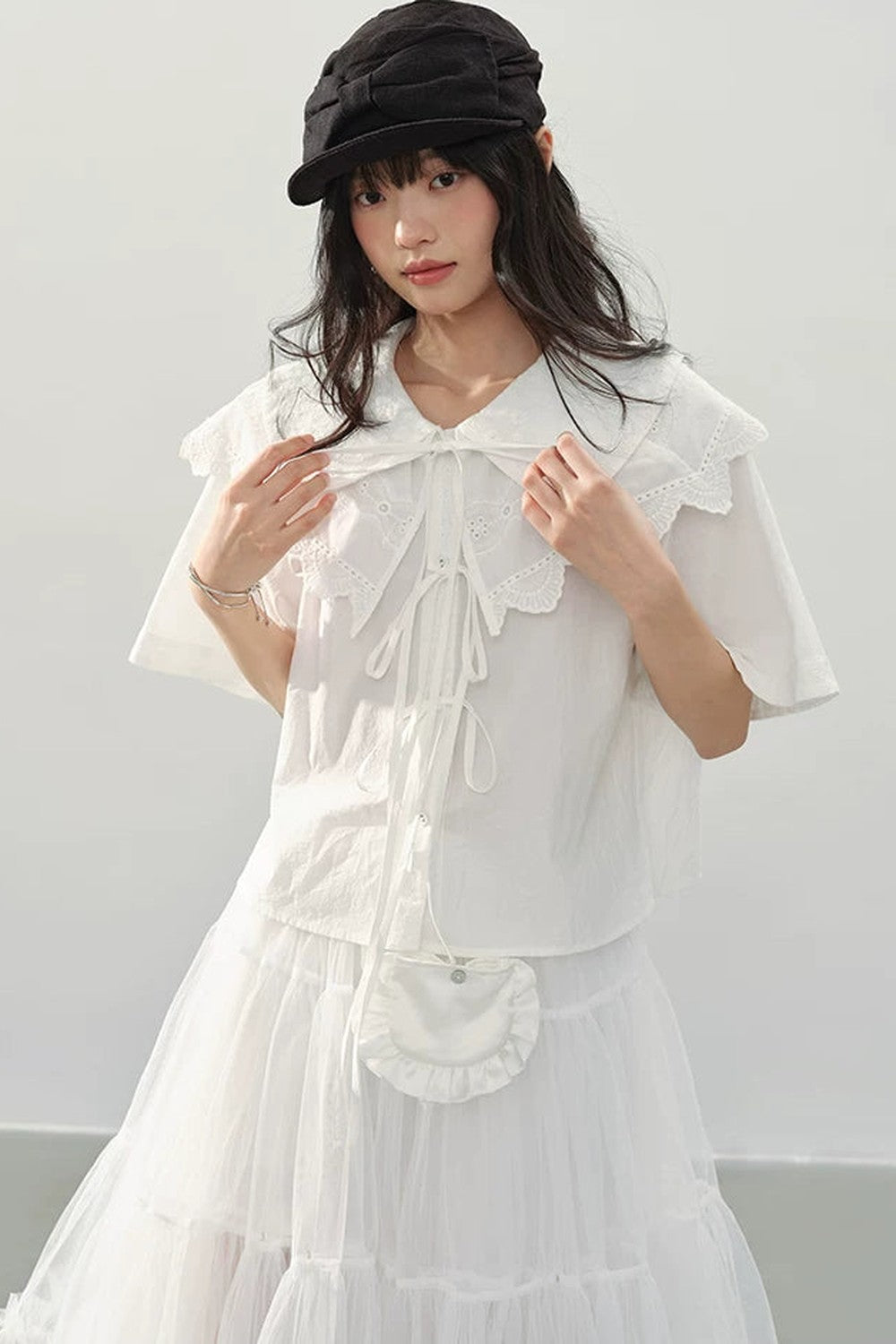 Doll Collar Sicily Lace Shirt