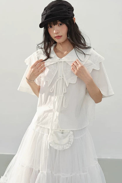 Doll Collar Sicily Lace Shirt