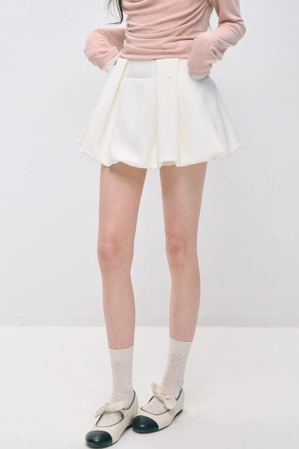 Pleated Flower Bud Skirt
