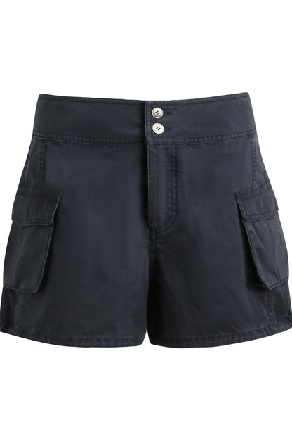Gewaschene kurze Cargo-Jeanshose