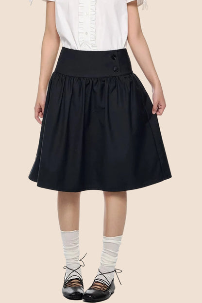 Falda plisada floral retro