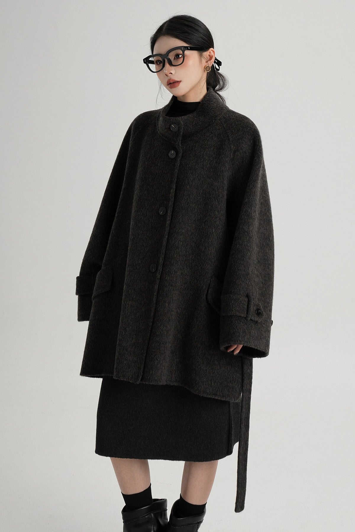 Mid-Length Double-Sided Wool Coat