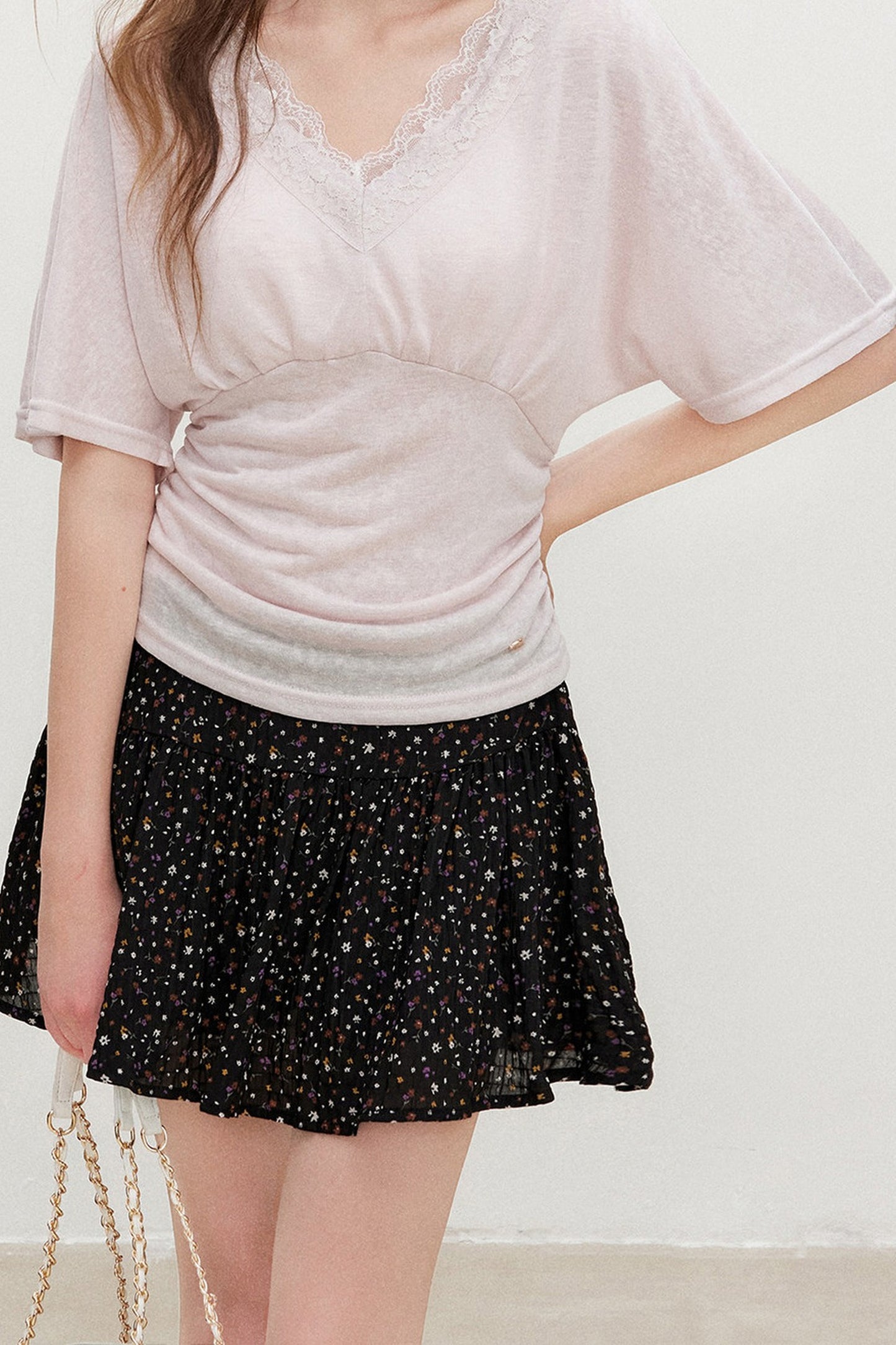 Lace Batwing Sleeve Top