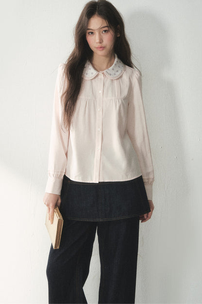 Lyocell Doll Collar Blouse