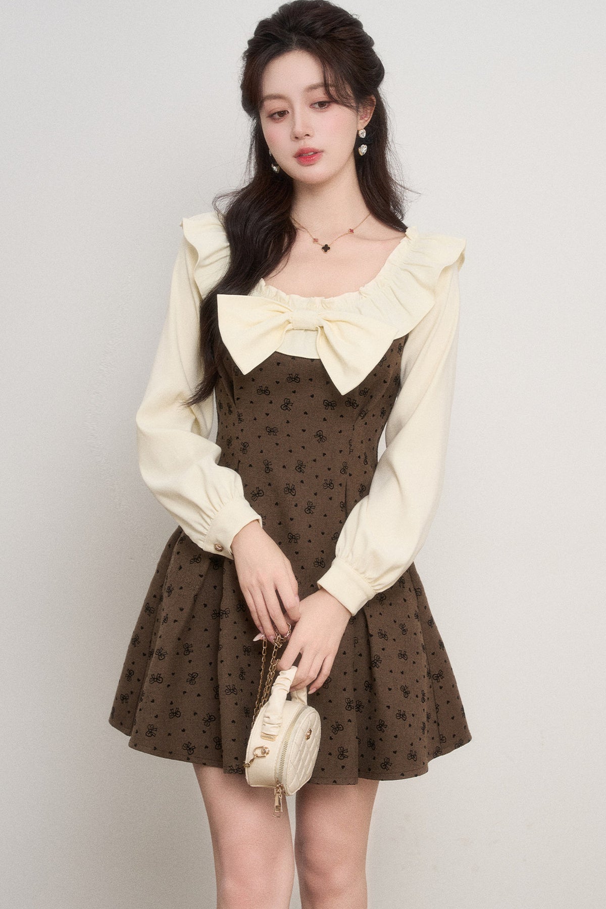 Layered-Look A-Line Dress