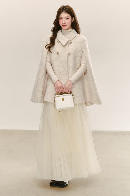 Woolen Cape Shawl Coat
