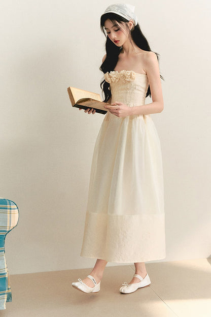 Robe bustier florale faite main