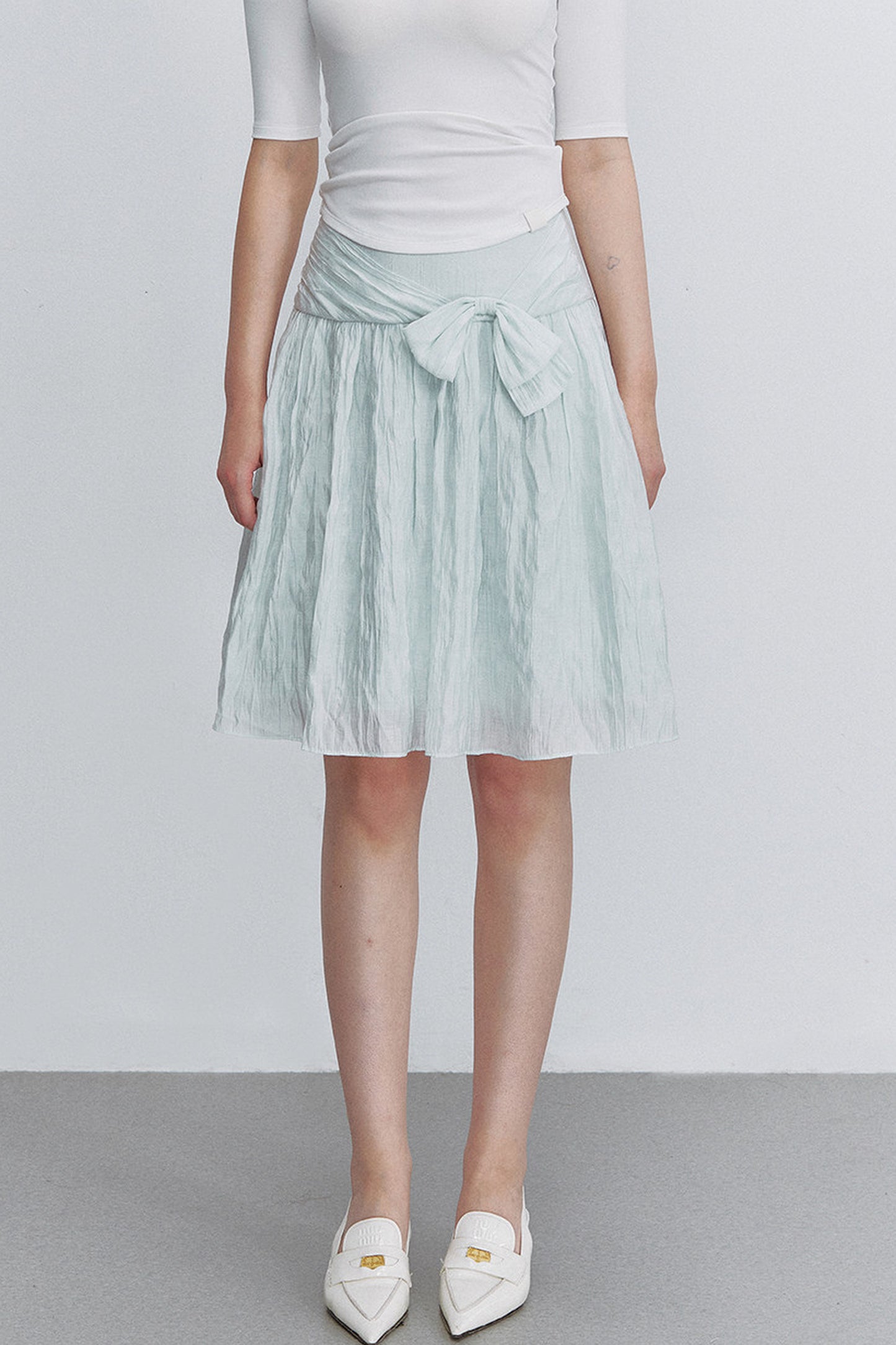 Asymmetrical Bowknot A-Line Skirt