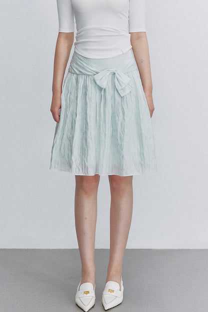 Asymmetrical Bowknot A-Line Skirt