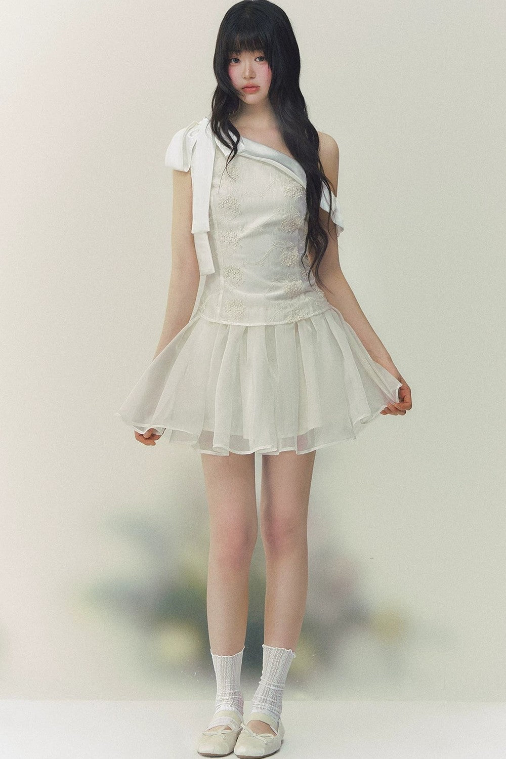 Satin Embroidery Princess Dress