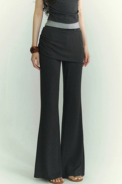 V-Neck Ruched Two-Piece Set-Up