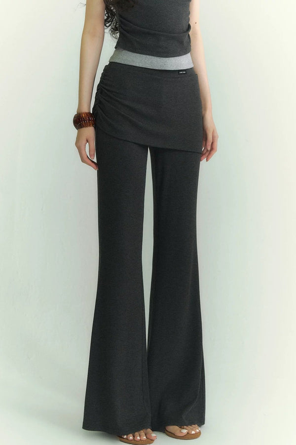 V-Neck Ruched Two-Piece Set-Up