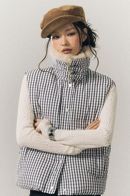 Stand Collar Padded Vest
