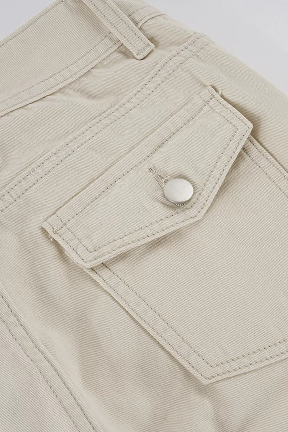 Low-Waist Flared Long Pants