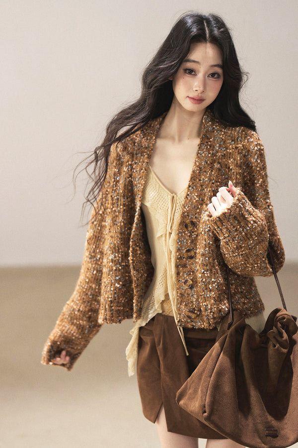 Multicolor Chunky Knit Cardigan