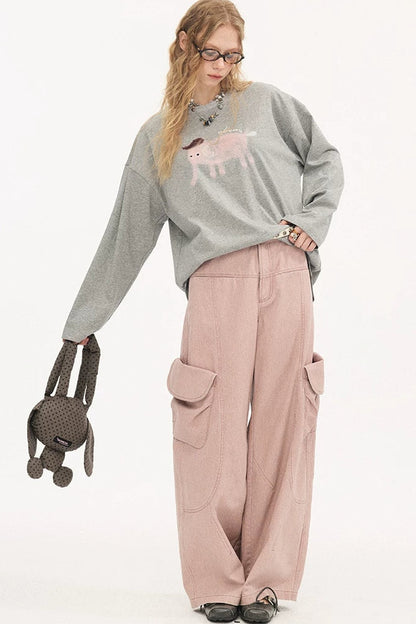 Vintage Washed Pocket Cargo Pants