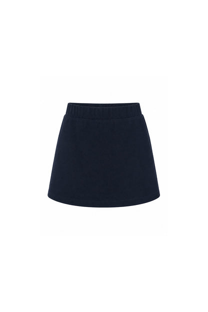 Black Asymmetrical Shoulder Long-Sleeve Top and Skirt Set-Up