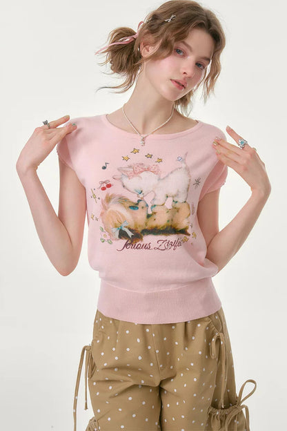 Sweet Pink Knit Top