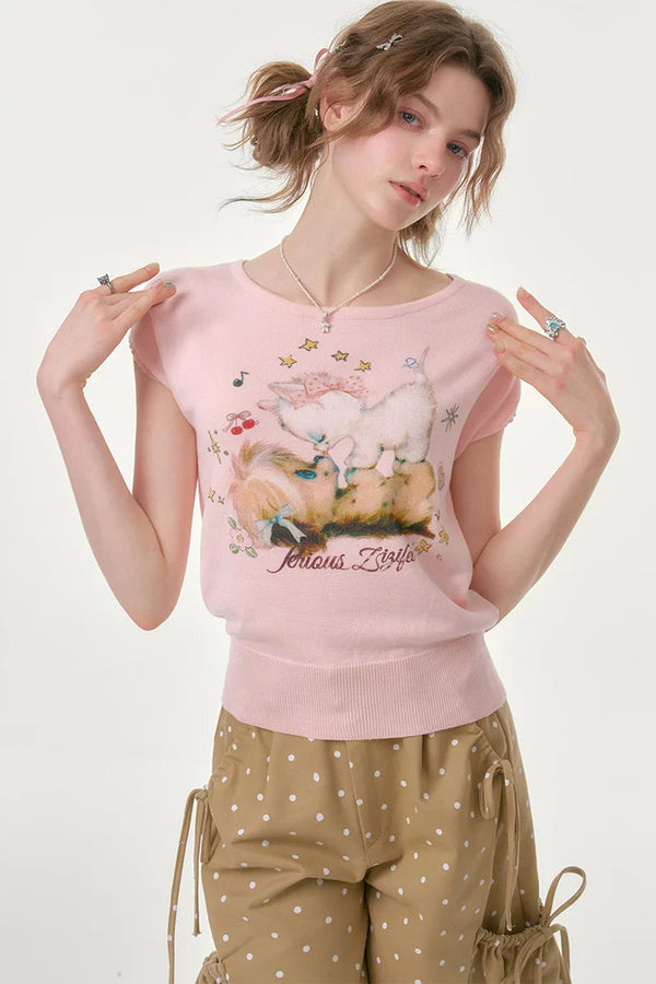 Sweet Pink Knit Top