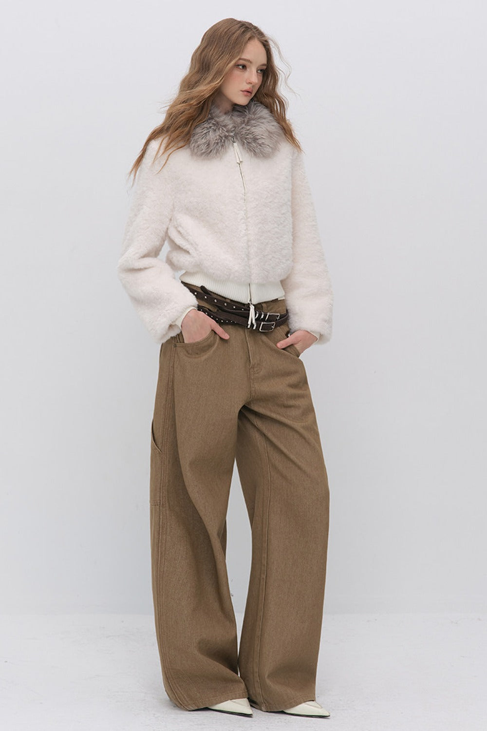 Fur Collar Lamb Wool Jacket