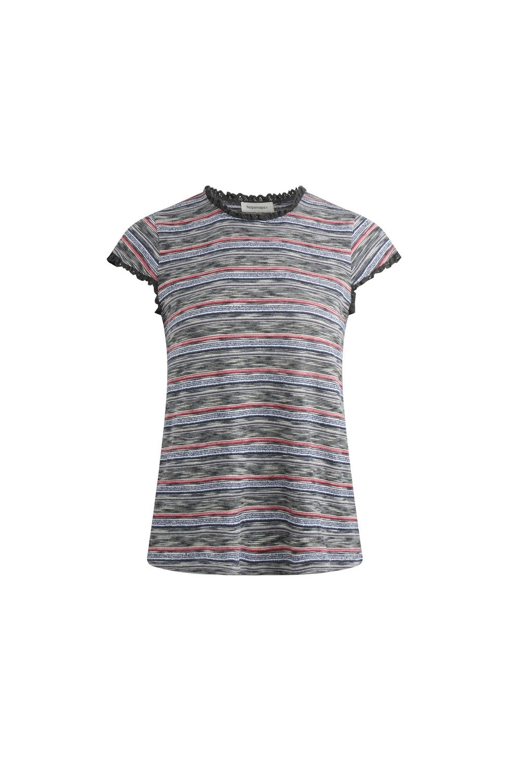 Retro-Top mit Spitze und Streifen