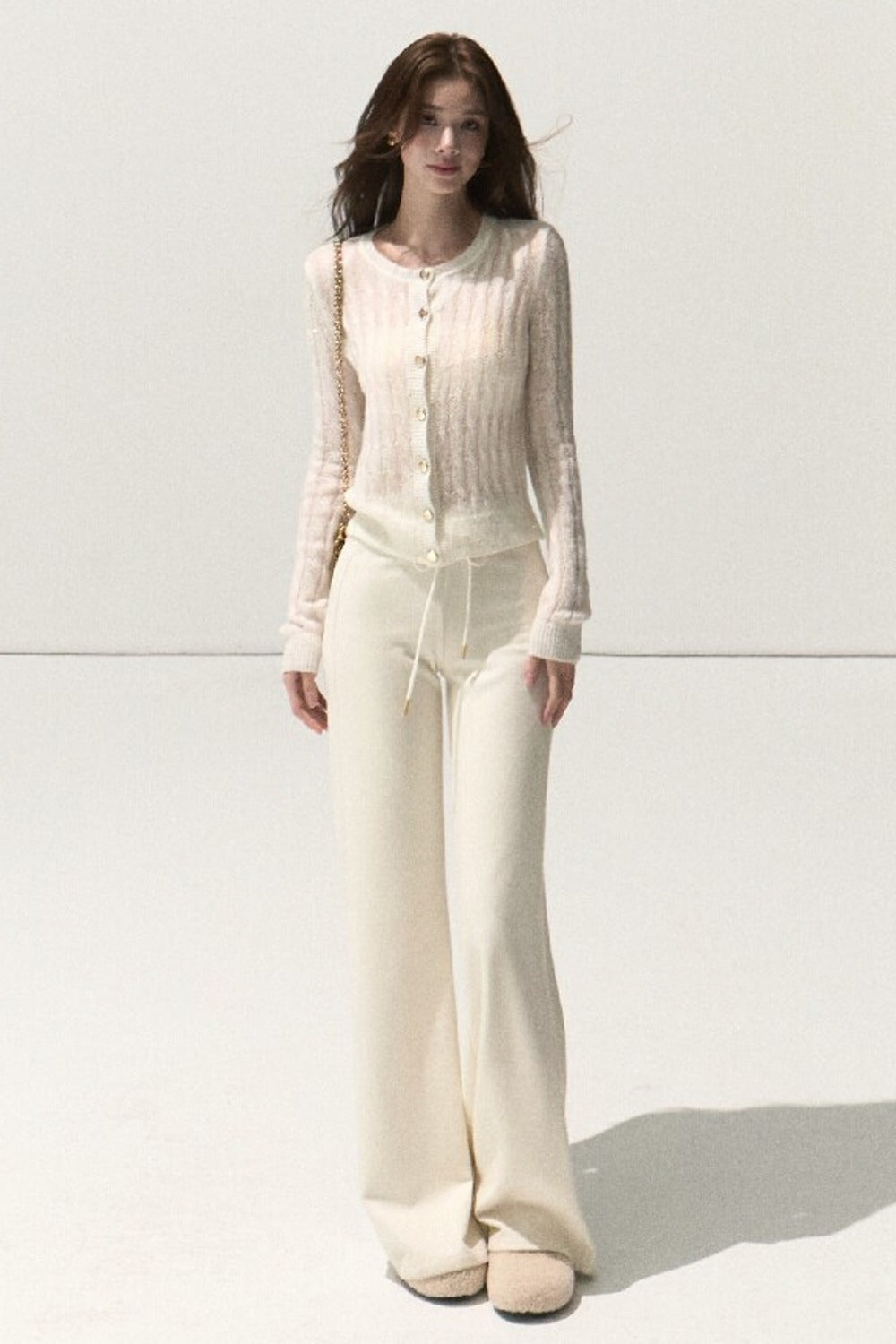 Wool Cable Knit Cardigan