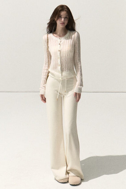 Wool Cable Knit Cardigan