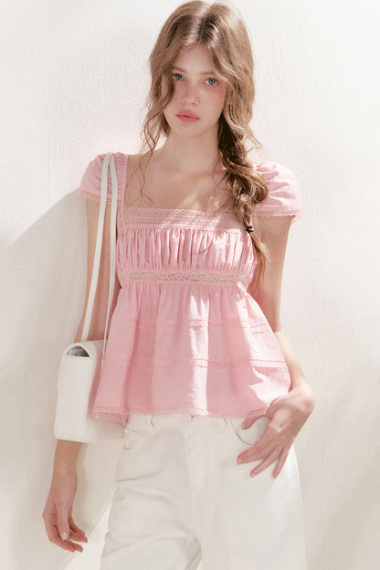 Smooth Acetate Lace Blouse