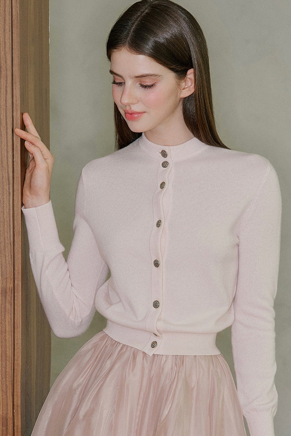 Top cardigan in cashmere stile Old Money