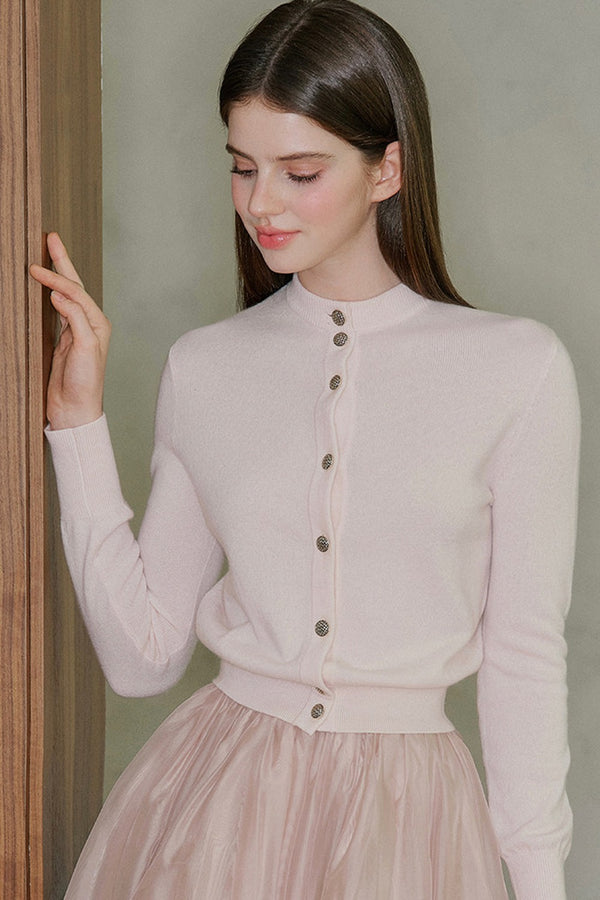 Old Money Cashmere Cardigan Top