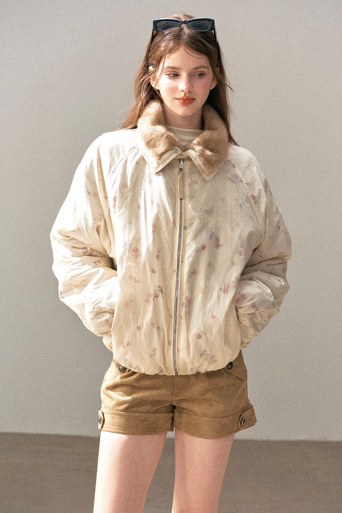 Double-Sided Reversible Floral Lapel Jacket
