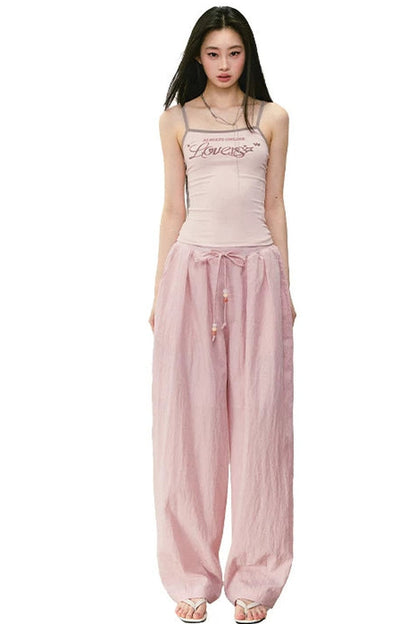 Elastic Waistband Drapey Pants