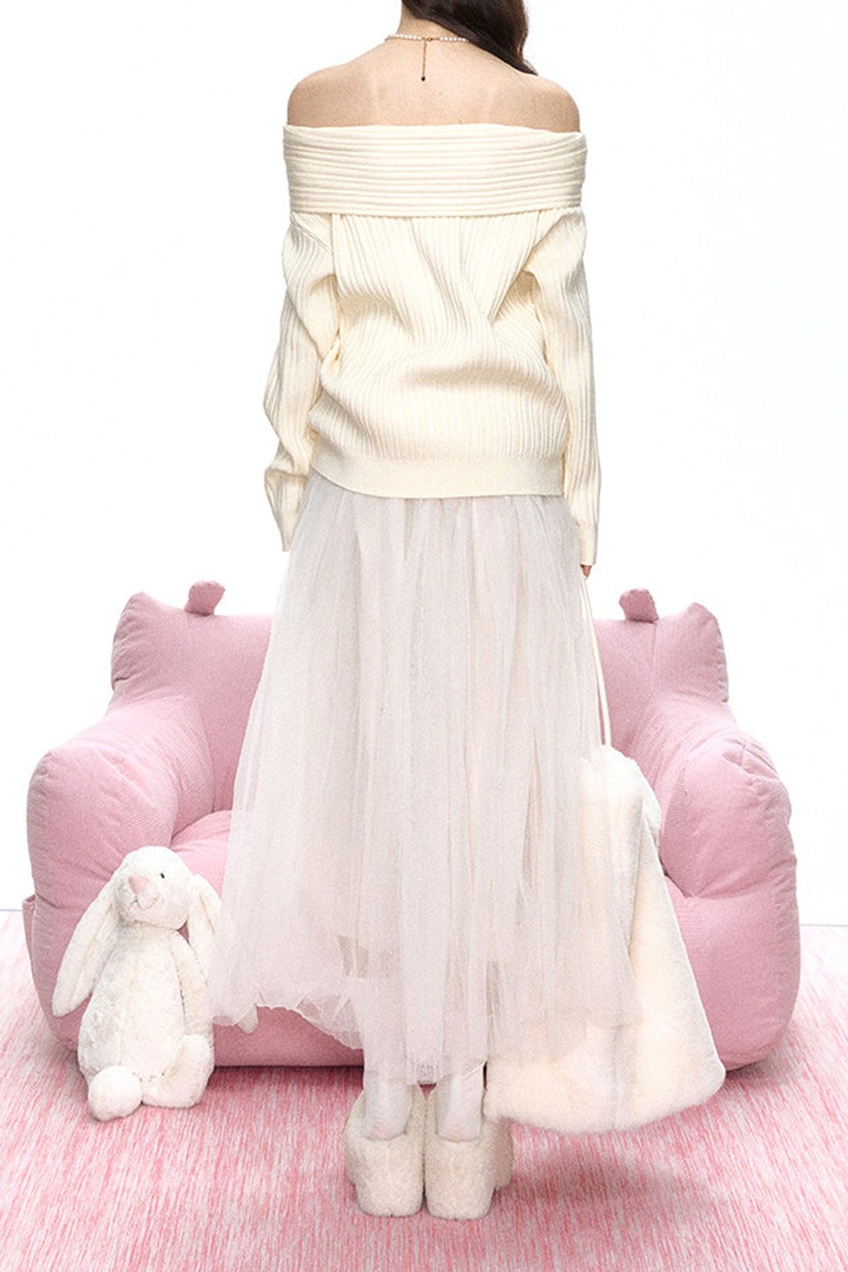 Multi-Layered Pleated Tulle Skirt