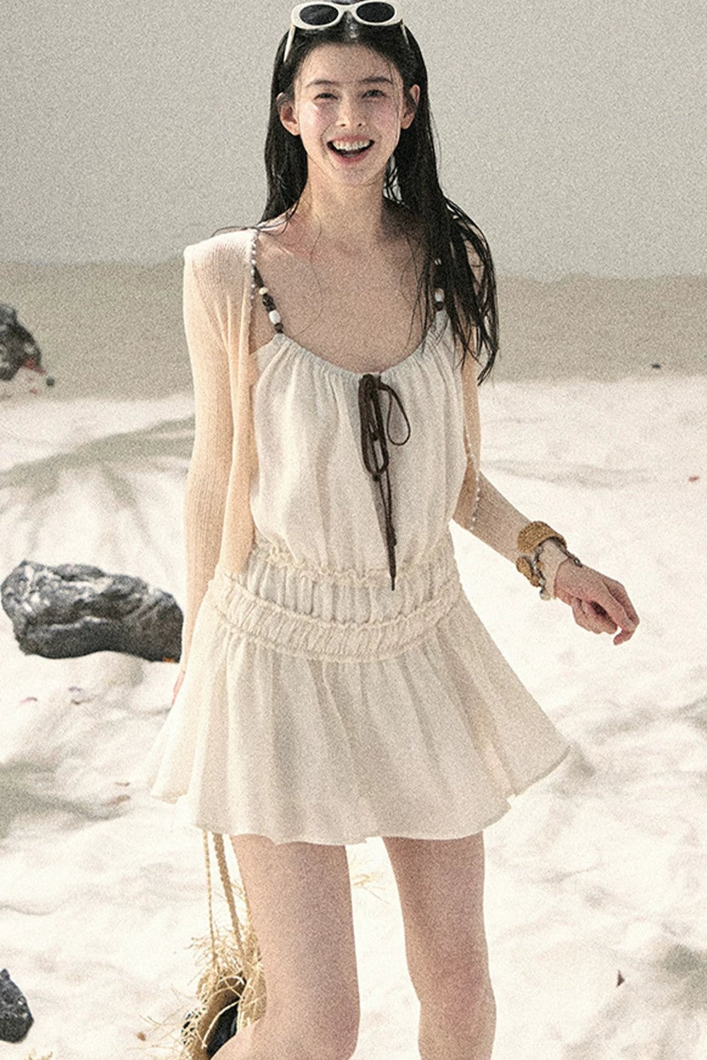French Sun Protection Knit Cardigan Set