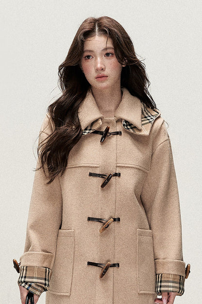 Retro Cream Baoli Duffle Coat