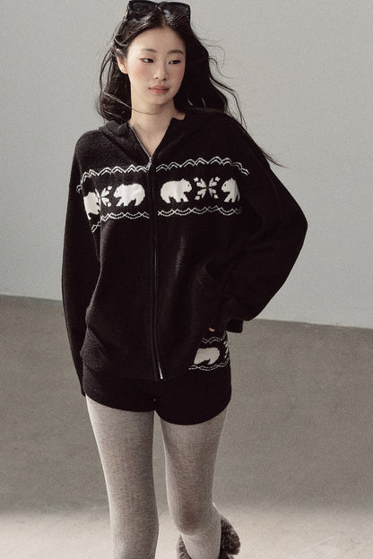 Hooded Jacket and Shorts Set-Up