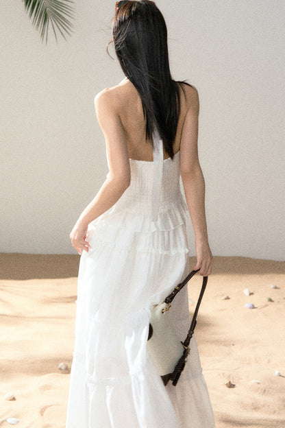 Halter Ruffled Top and Skirt Set