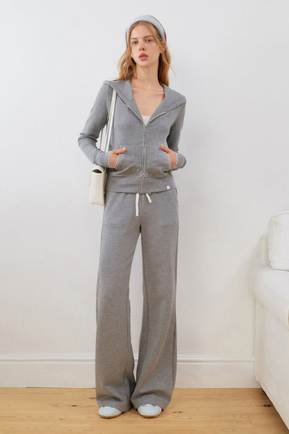 Air Layer Flared Hoodie and Sweatpants Set-Up
